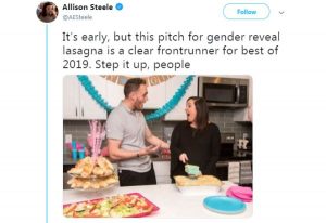Odd pitch about ‘gender-reveal’ lasagna goes viral