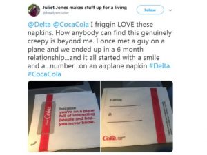 Delta and Coke apologize for flirtatious napkins