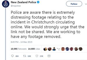 Communicators struggle to contain video of mass shooting in New Zealand