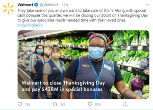 LinkedIn lays off 960 employees, Marriott and Hyatt announce mask requirement, and Walmart to close for Thanksgiving