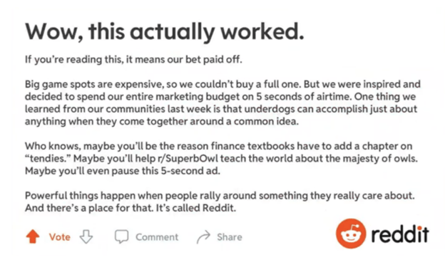 Reddit's WallStreetBets 'creating Super Bowl ad to sh*t on