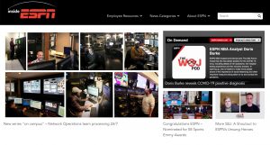 ESPN’s employee engagement efforts during pandemic break intranet records