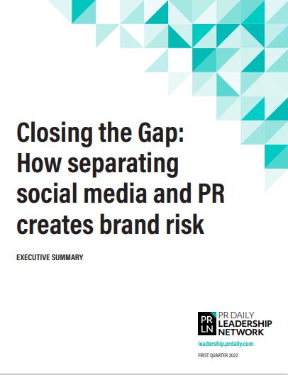 Closing the Gap: How separating social media and PR creates brand risk