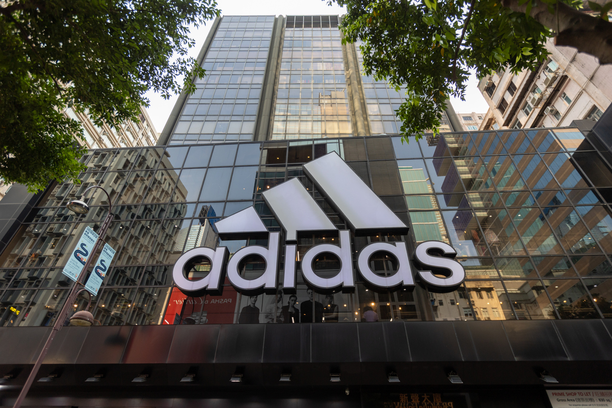 Adidas store is shown in Hong Kong.