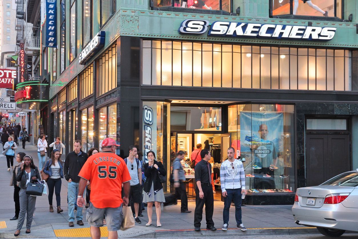 A Skechers shoe store is shown here.