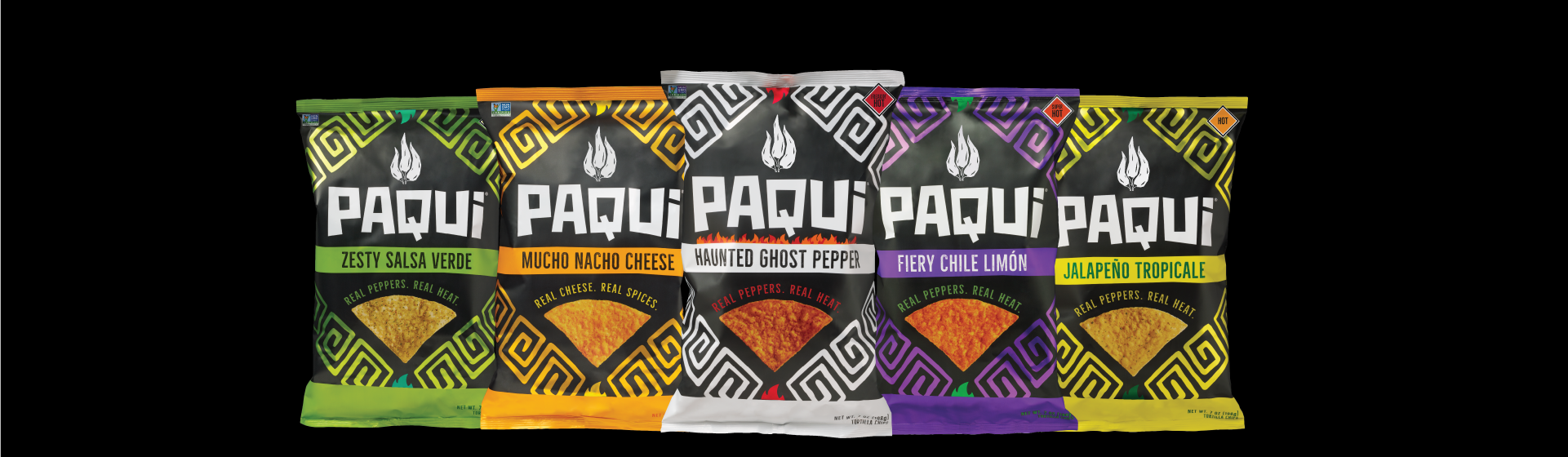 Bags of Paqui's chips are shown here.