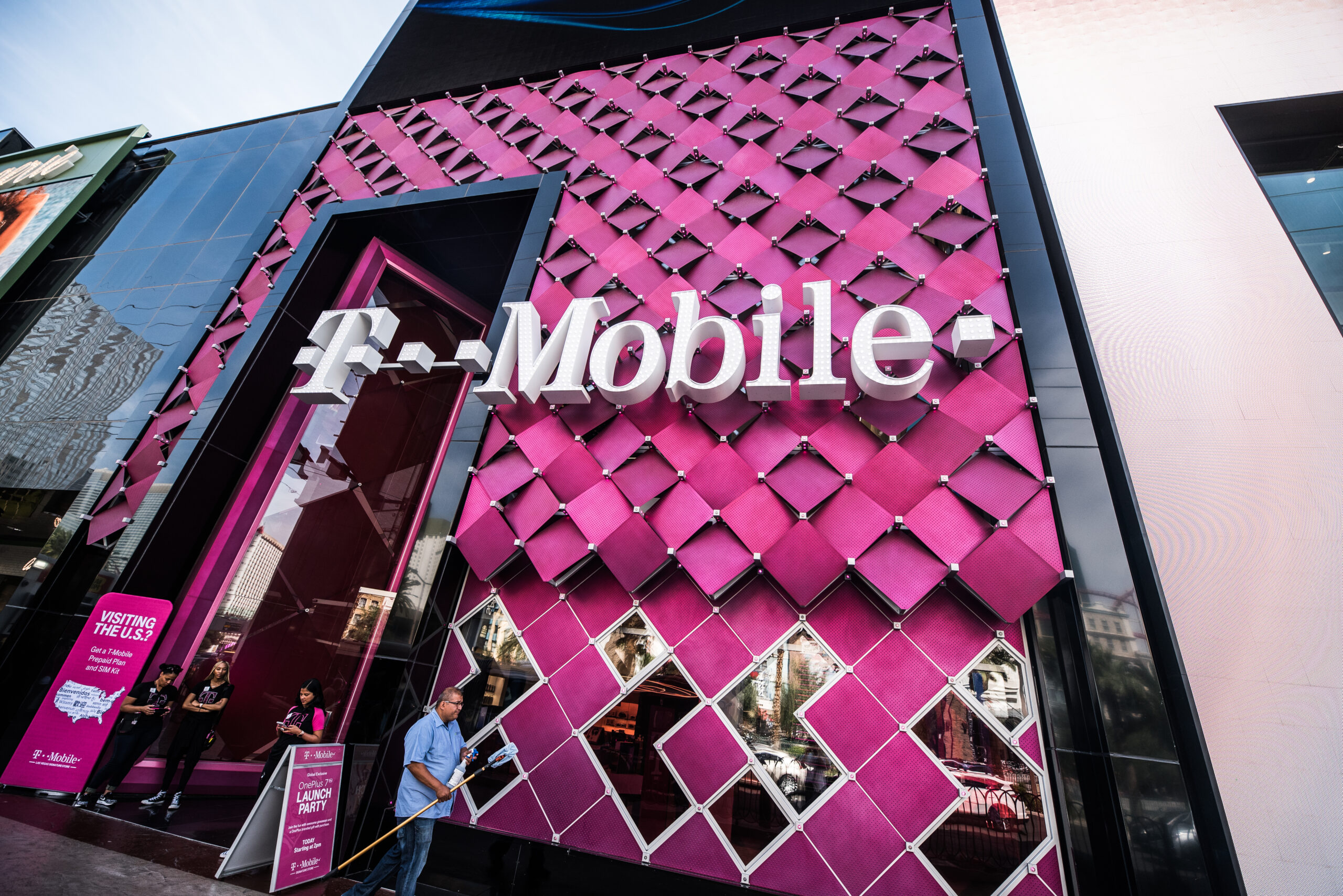 The outside of a T-Mobile store in Las Vegas, Nevada