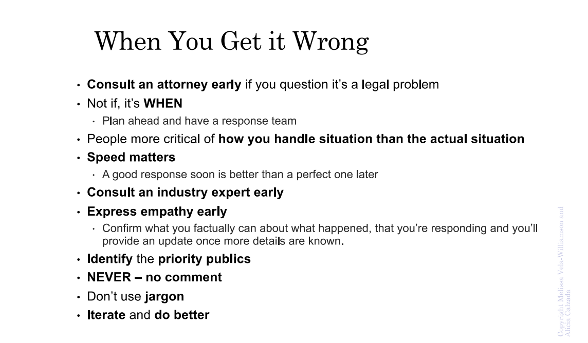 What to do when you get it wrong