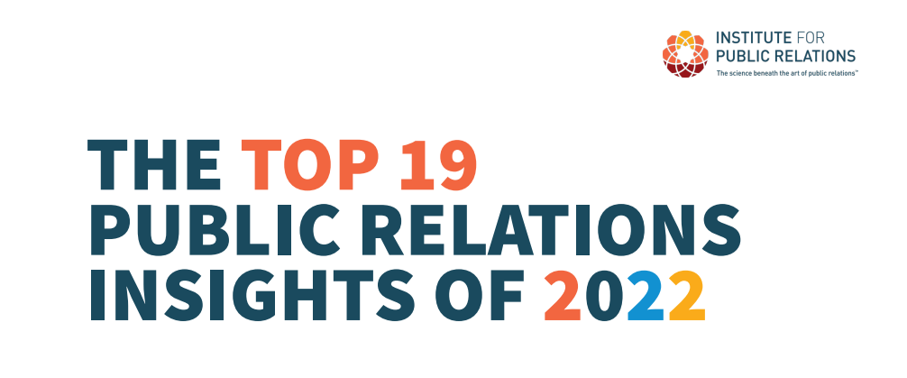 Top 19 Public Relations Insights of 2022