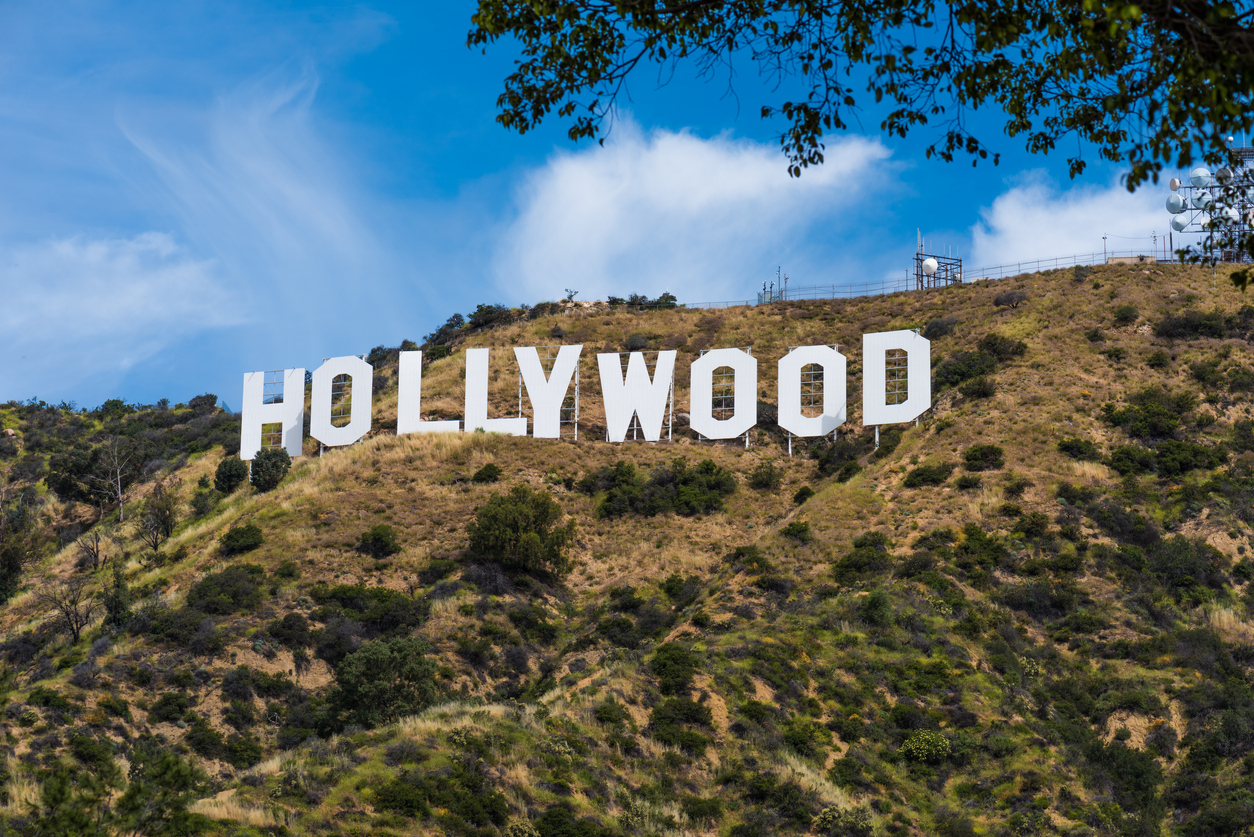 Photo taken from the Hollywood hills, Los Angeles California. Actors are joining the Hollywood writer's strike.